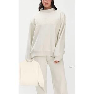 NWTs Parke Varsity Mock. Color Oat. Monochrome Sold Out Color. Size L/XL